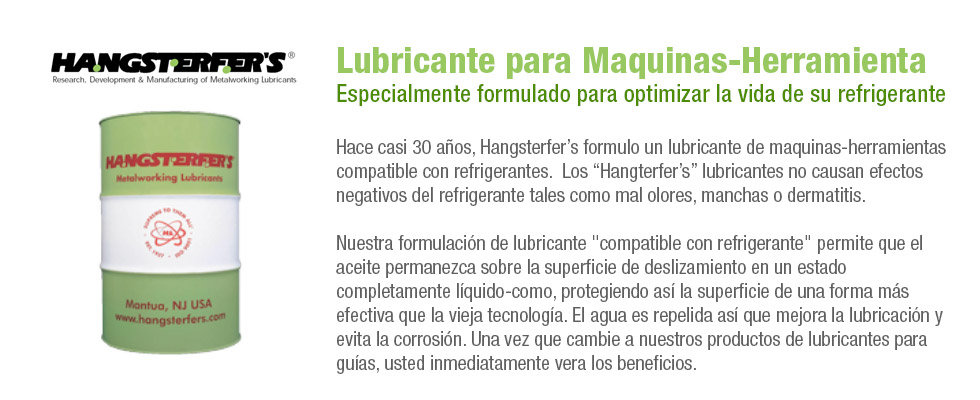 Hangsterfer's lubricante para maquinas herramienta